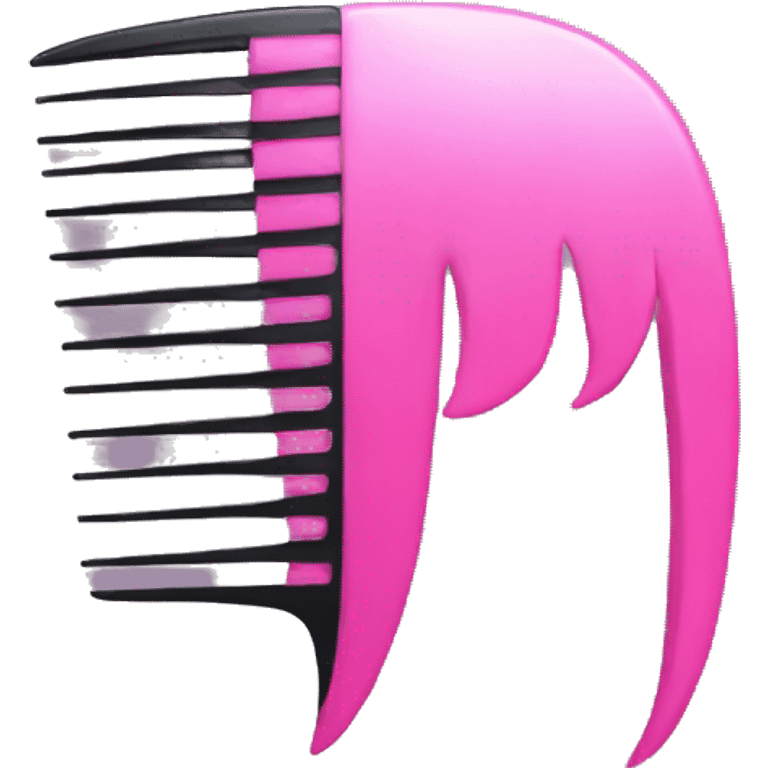 Pink hair comb emoji