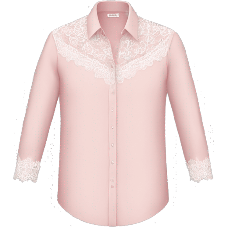 light pink Shirt with lace emoji