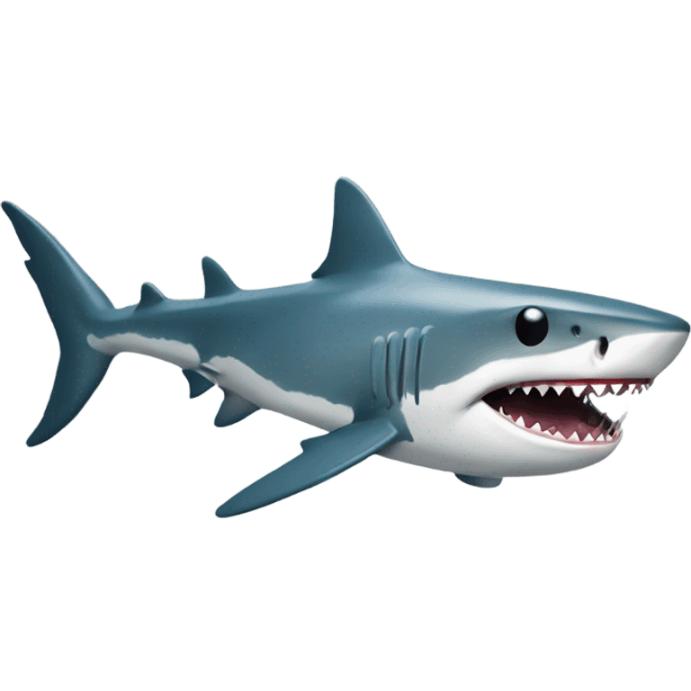 Shark swimming to the bank with sunglasses on emoji