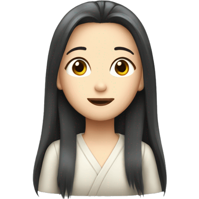 Long hair Japanese girl on airplane  emoji