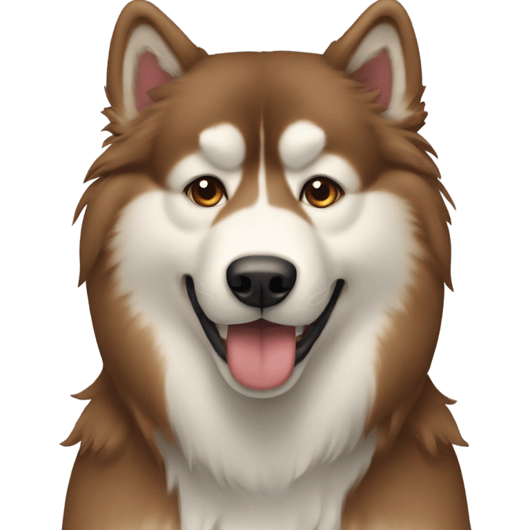 A red malamute emoji