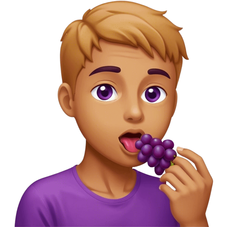 Licking grape emoji