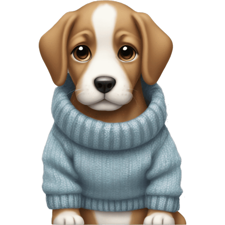 Puppy in sweater emoji