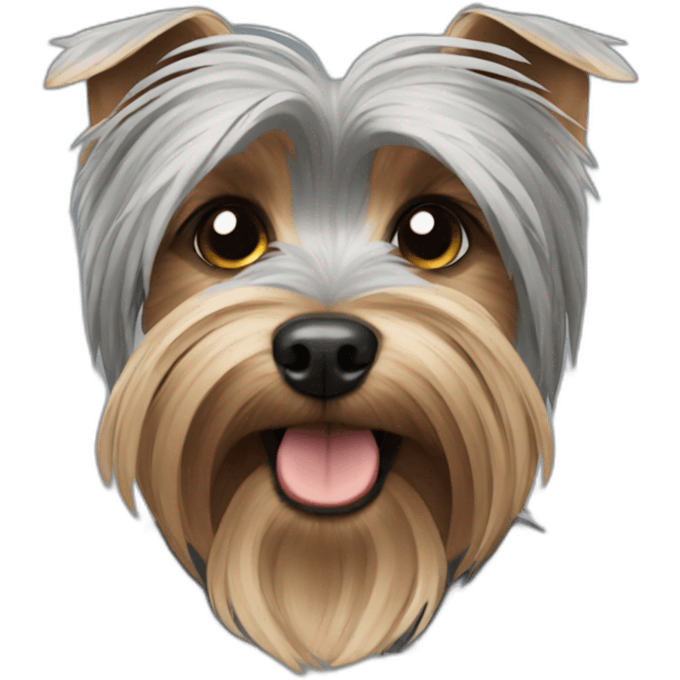 Grey Yorkshire terrier emoji