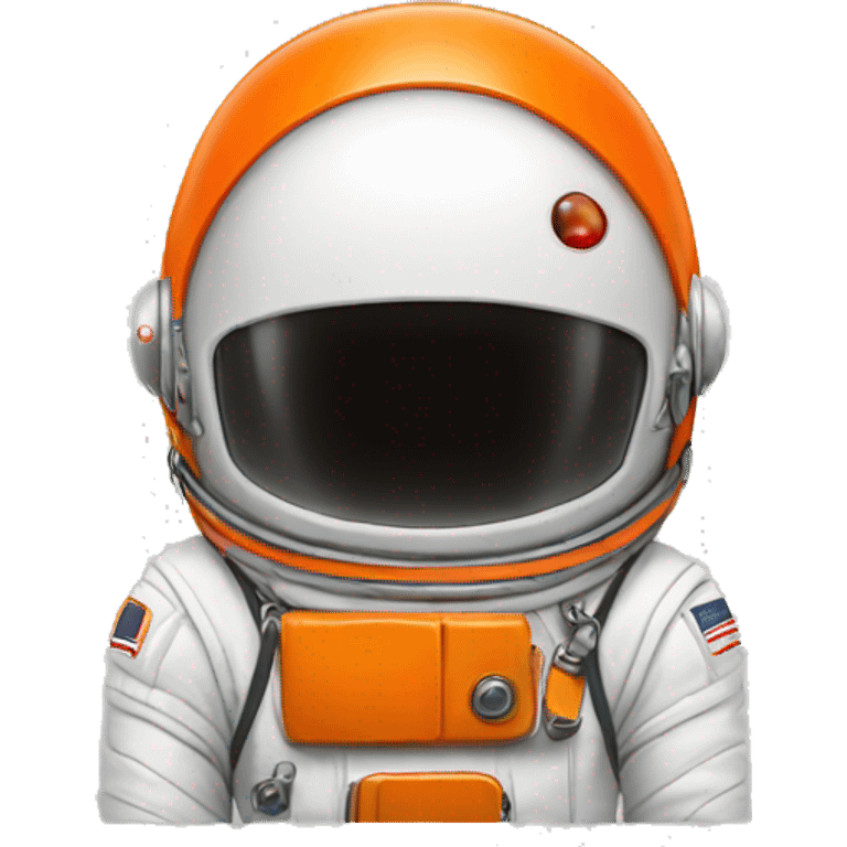 A orange astronaut helmet emoji