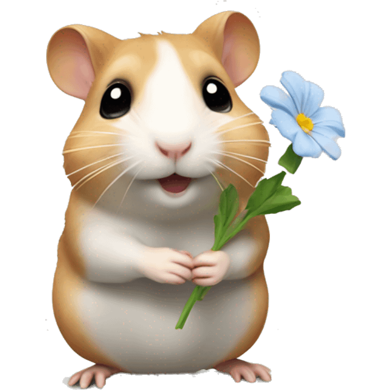 Hamster mit einer Blume  emoji