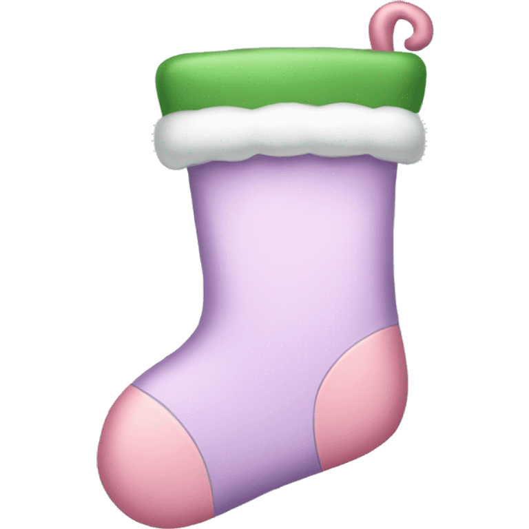 Pastel Christmas stocking emoji