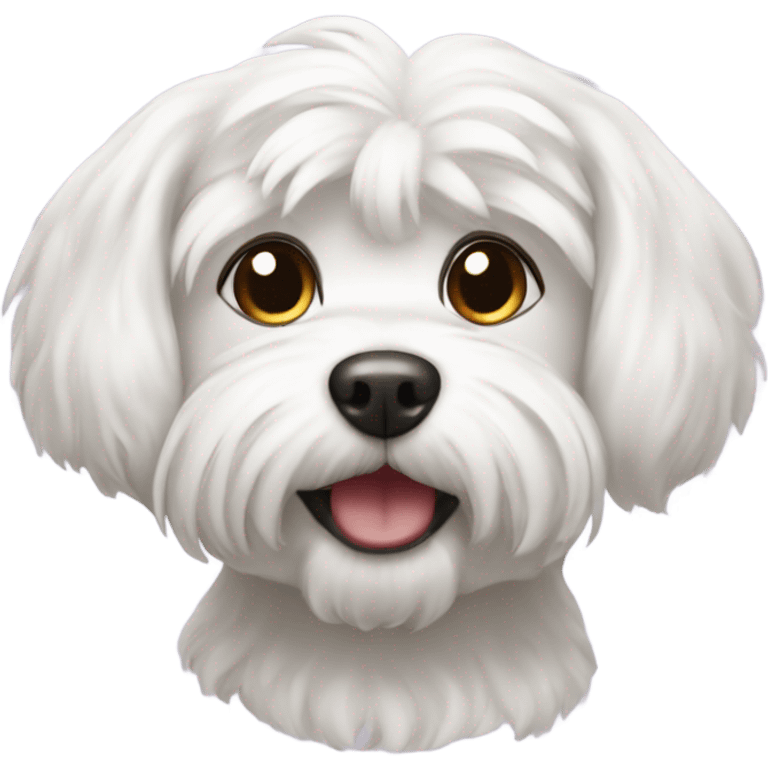 Shelly maltese dog face happy emoji