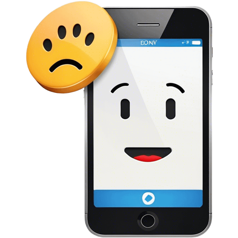 a mobile phone holding up a ‘do not disturb’ sign emoji