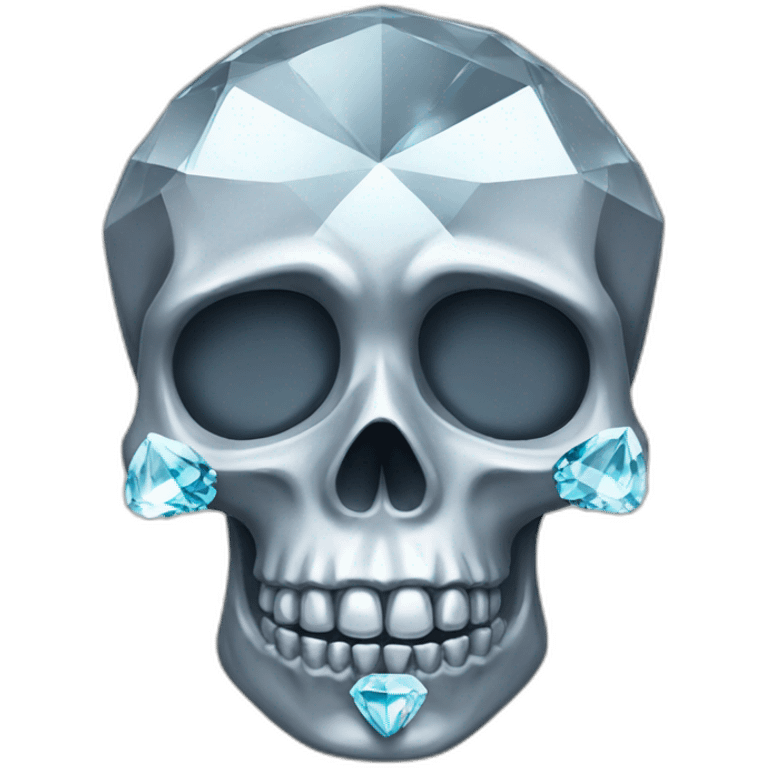 Diamond skull jewel emoji