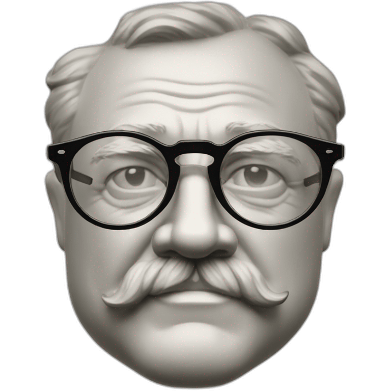 Theodore Roosevelt frameless glasses emoji