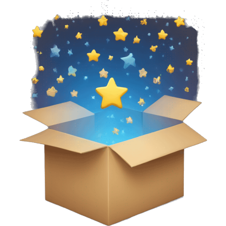 open box with stars emoji