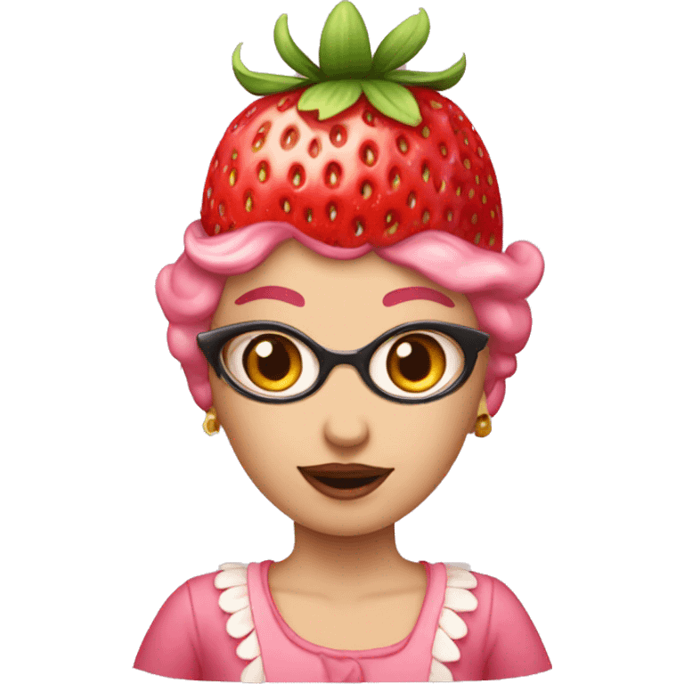 strawberry coquette emoji