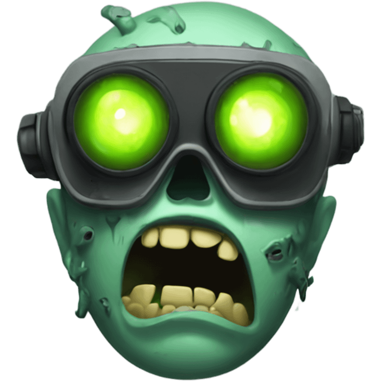 Zombie with night vision goggles emoji