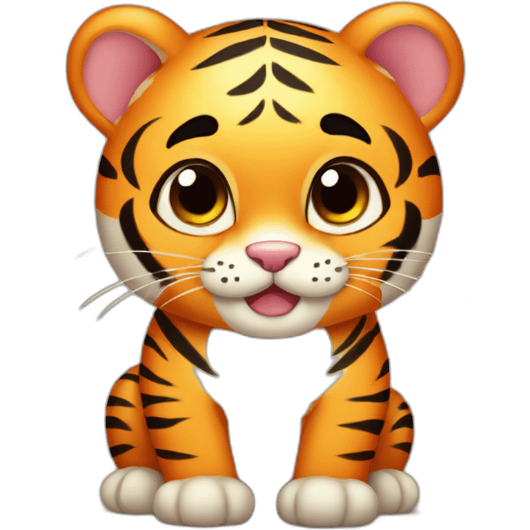 Cute little chubby Tiger emoji