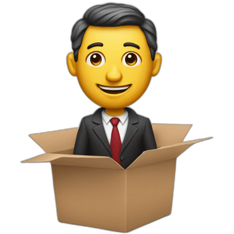 business man in a jack in the box emoji