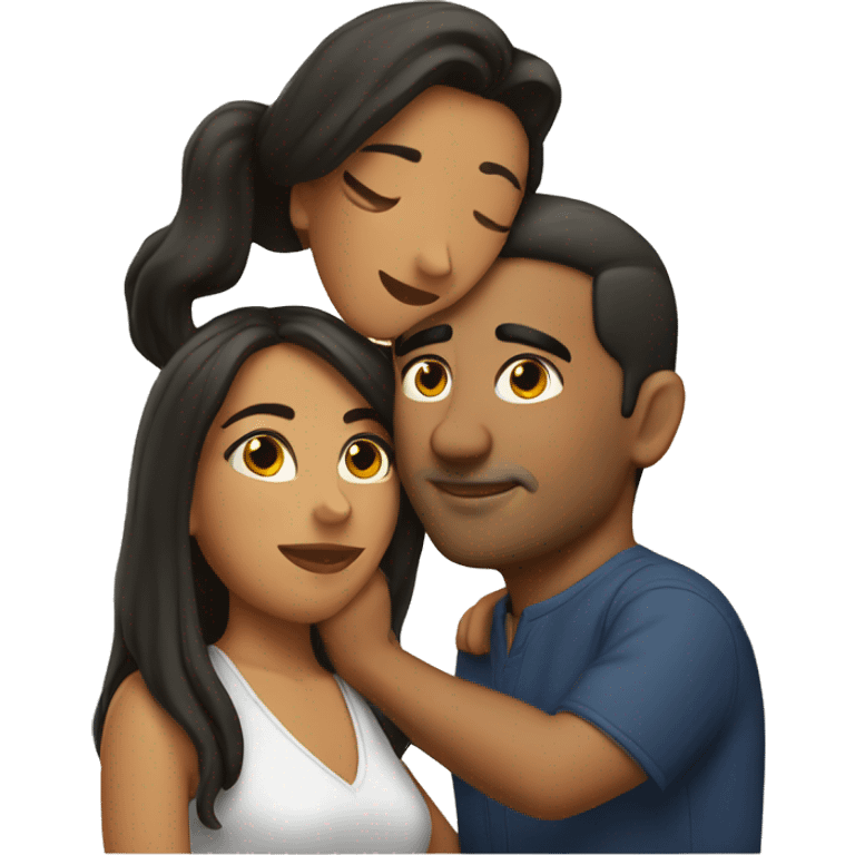 Hispanic couple kissing  emoji