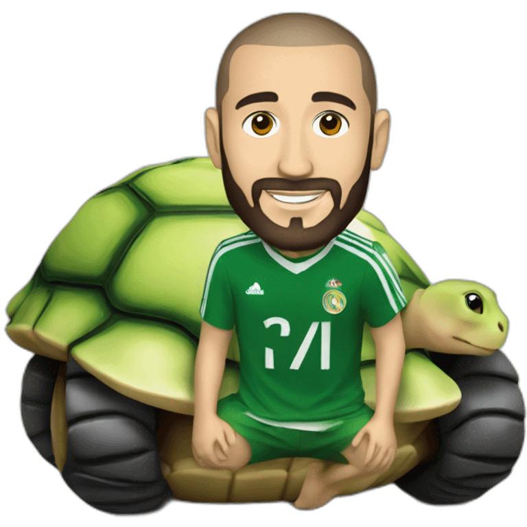 Benzema sur tortue emoji