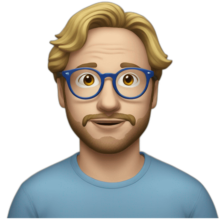 sam hyde blue round glasses emoji