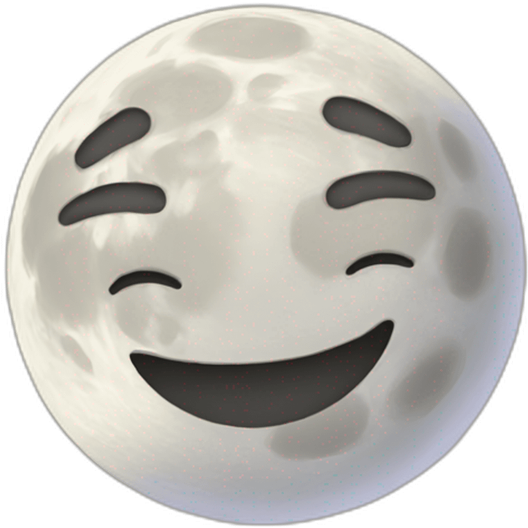 Happy moon emoji