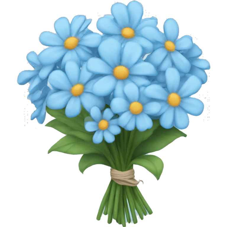 Light blue flower bouquet emoji