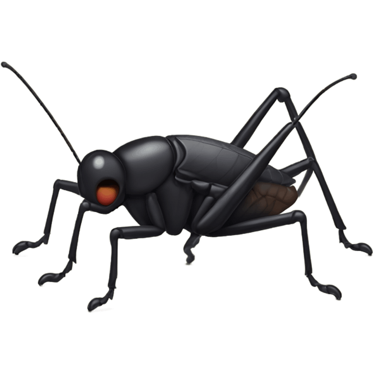 cute black cricket  emoji