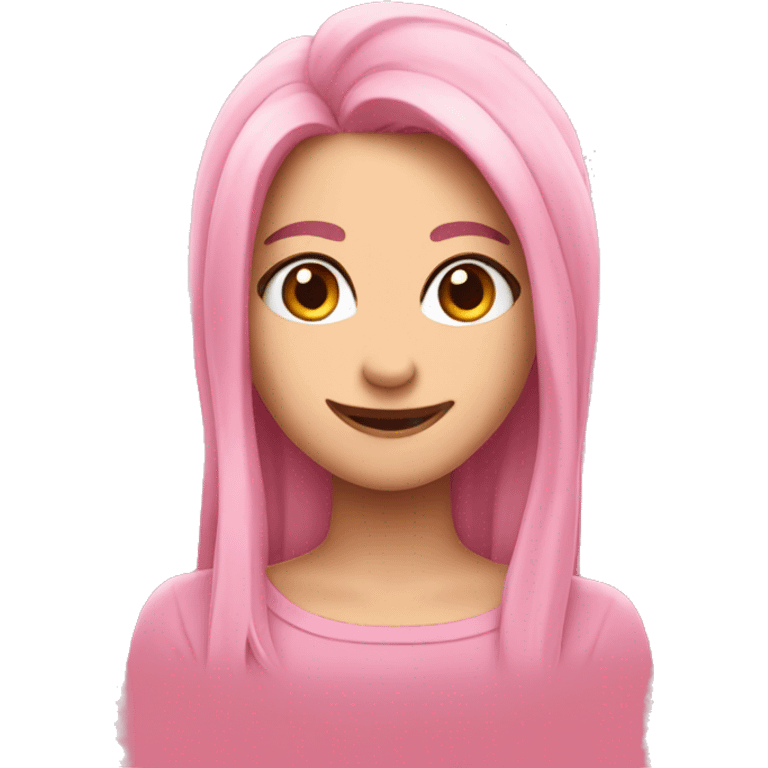 Cara feliz rosa emoji