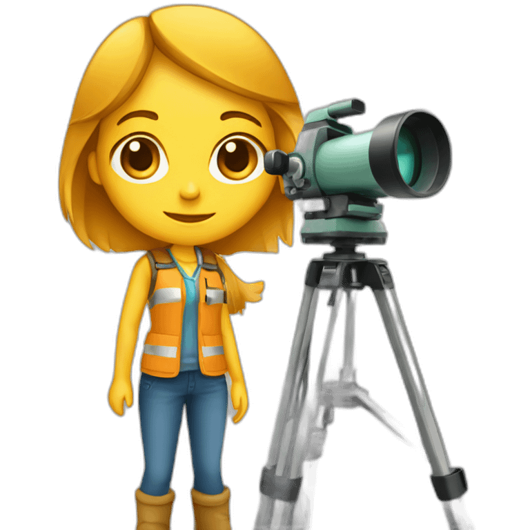 Girl with a theodolite emoji