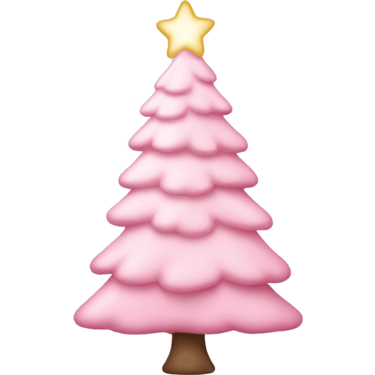 light pink christmas tree emoji