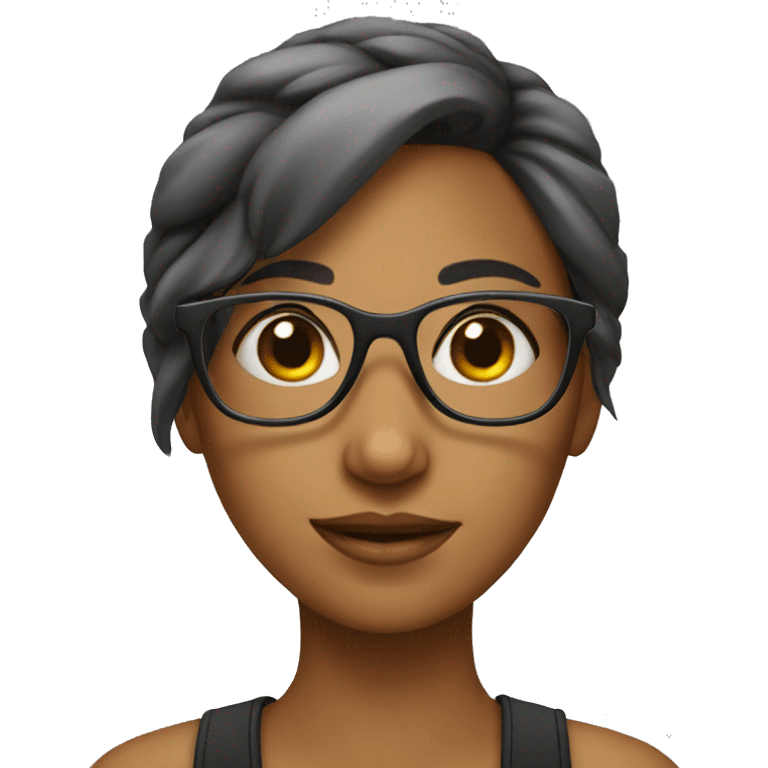 A girl with glasses  emoji