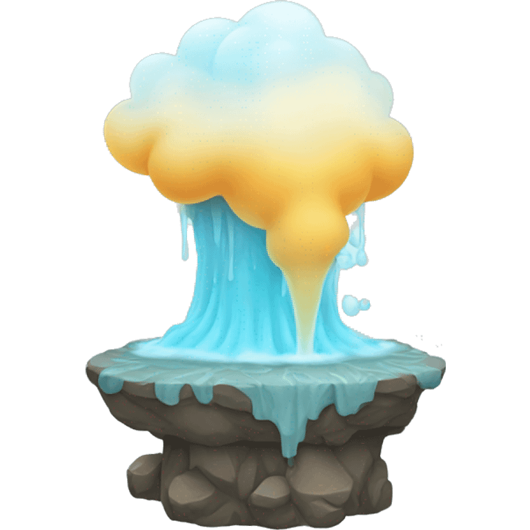 Geyser with vapor emoji