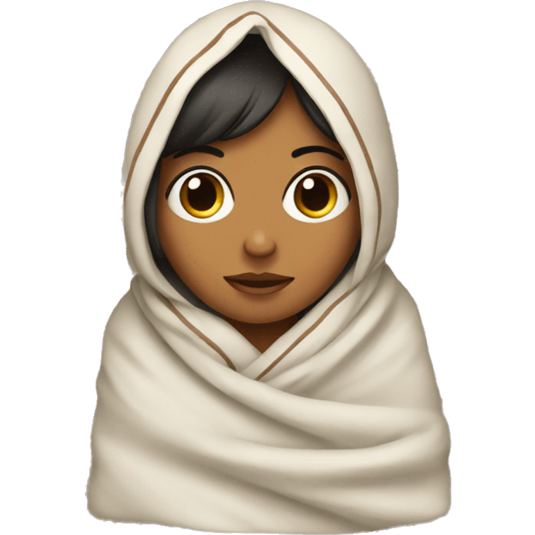 Mexican girl in blanket emoji