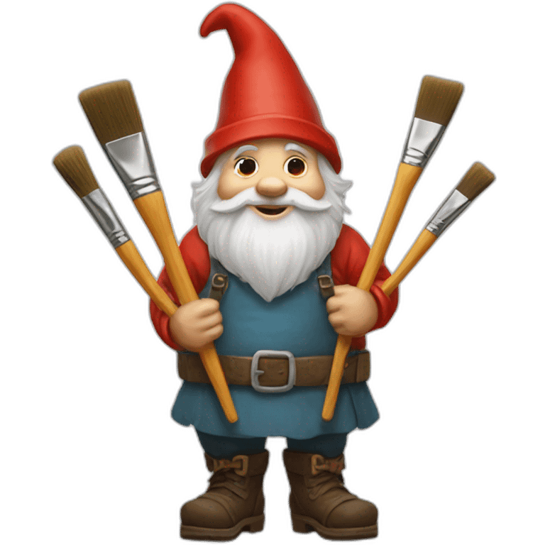 Gnomes with paintbrushes emoji