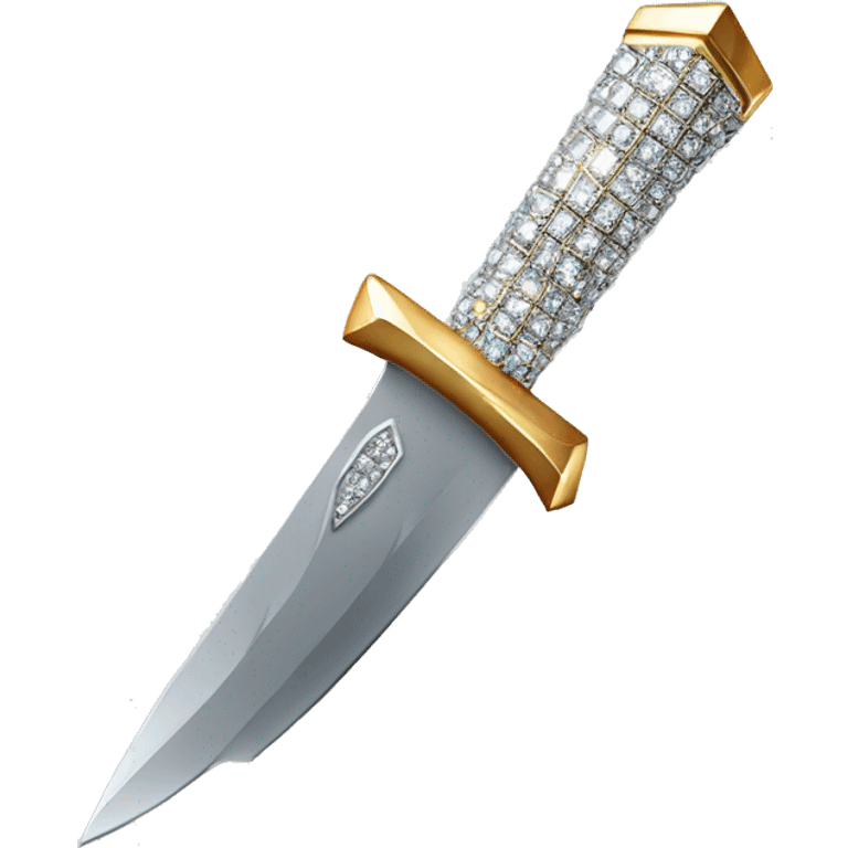 Diamond encrusted knife emoji