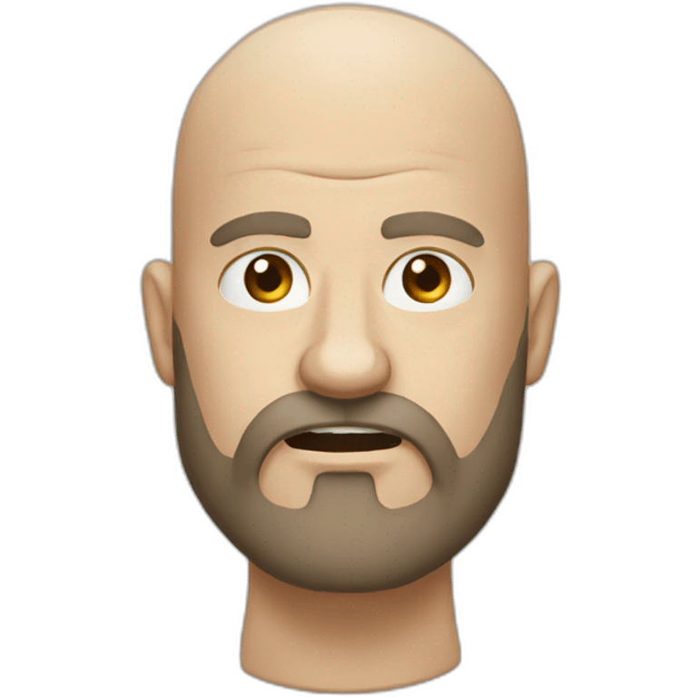 White bald man with a very angry brown beard emoji