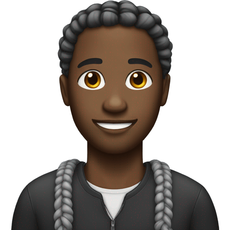 black guy with braids emoji