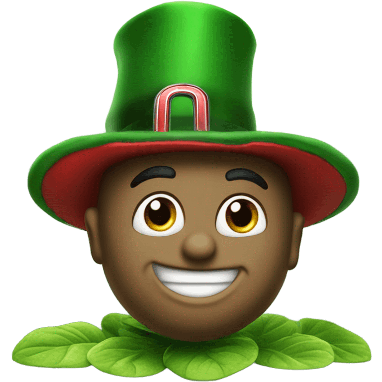 Ohio state buckeye sitting on a leprechaun  emoji