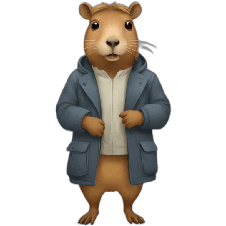 capybara dresses as a software developer emoji