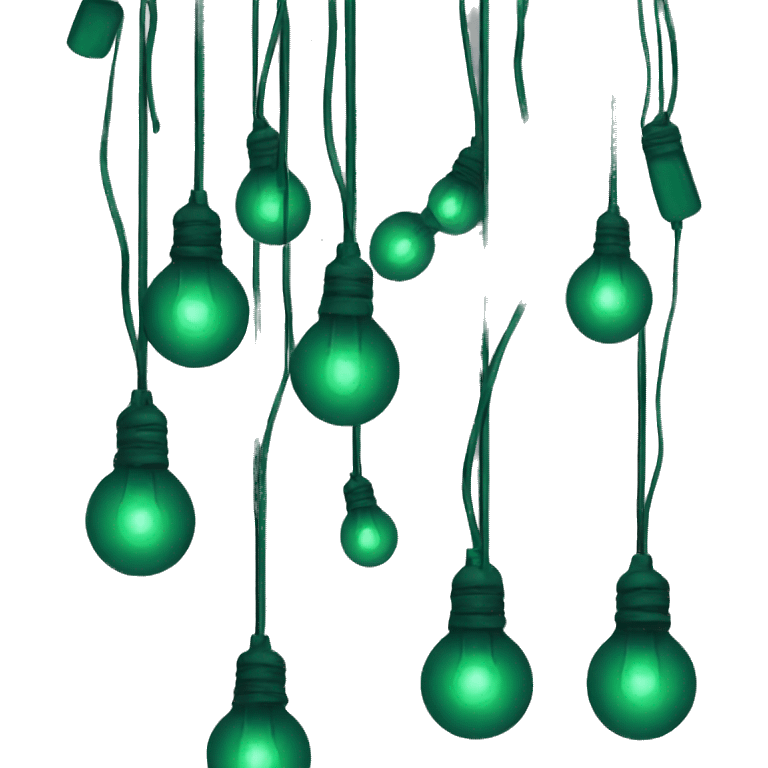 Dark green Hanging lights  emoji