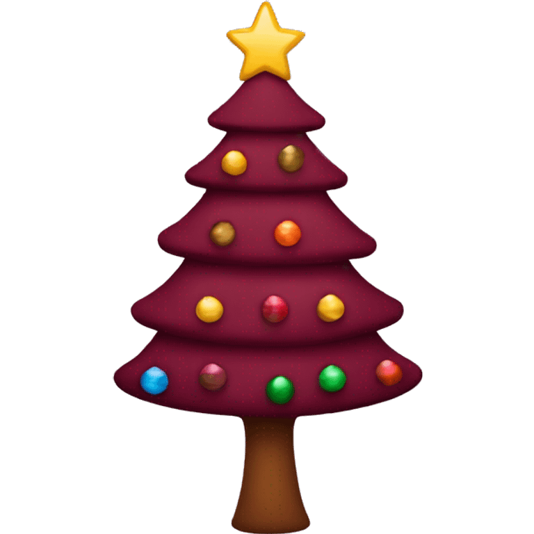 Maroon christmas tree emoji