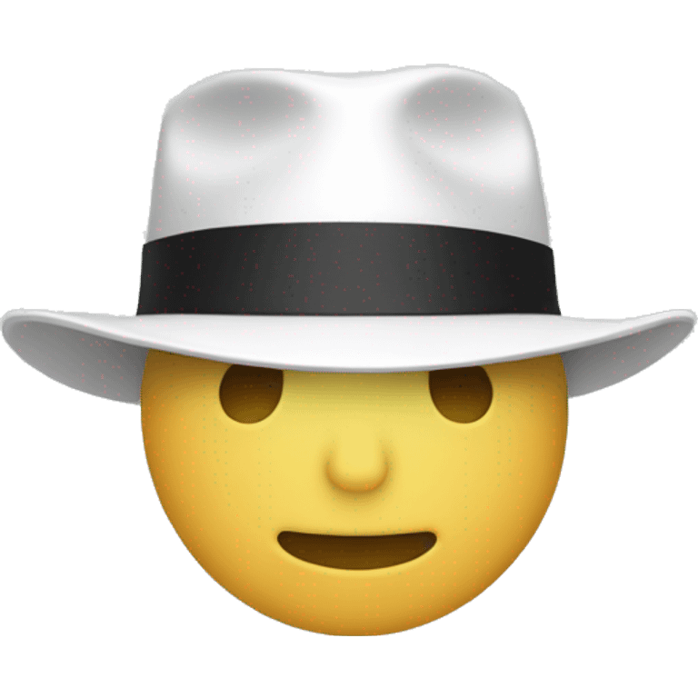 white hat with band   emoji