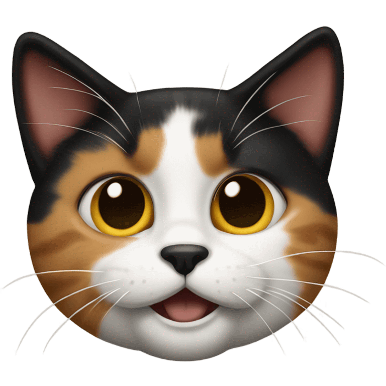 Calico cat with black nose  emoji