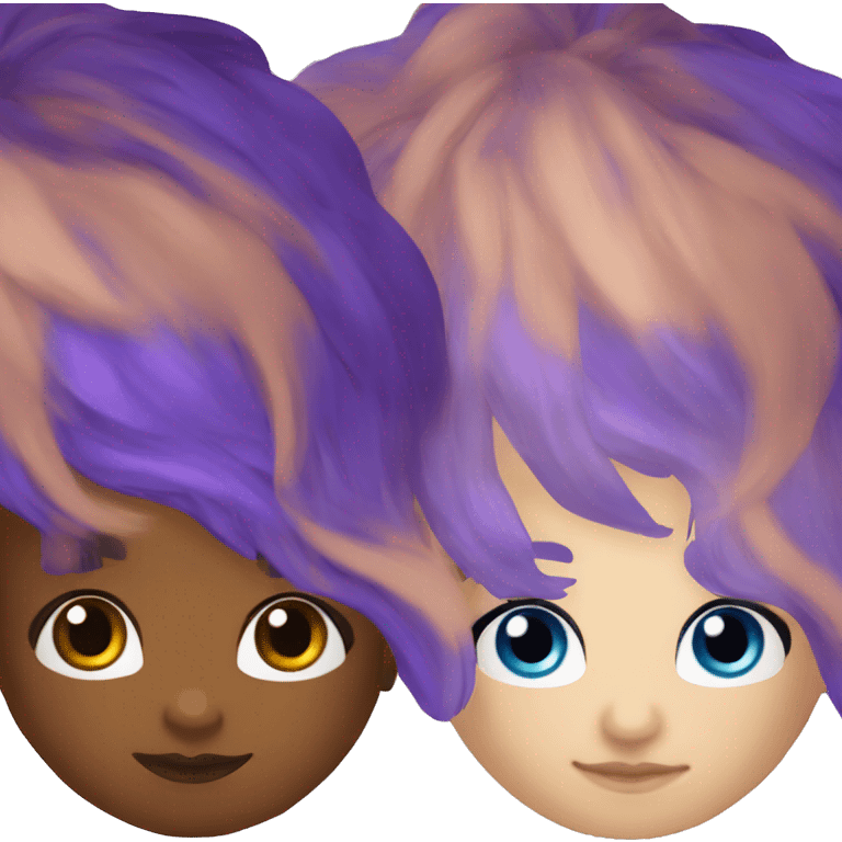 Roblox,blaue Augen ,lila Haare,große Augen  emoji