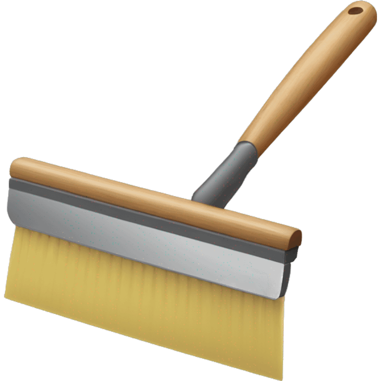 squeegee with long wooden handle emoji