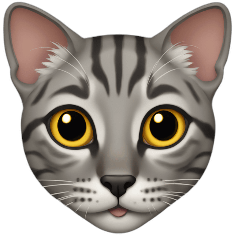 grey bengal cat emoji