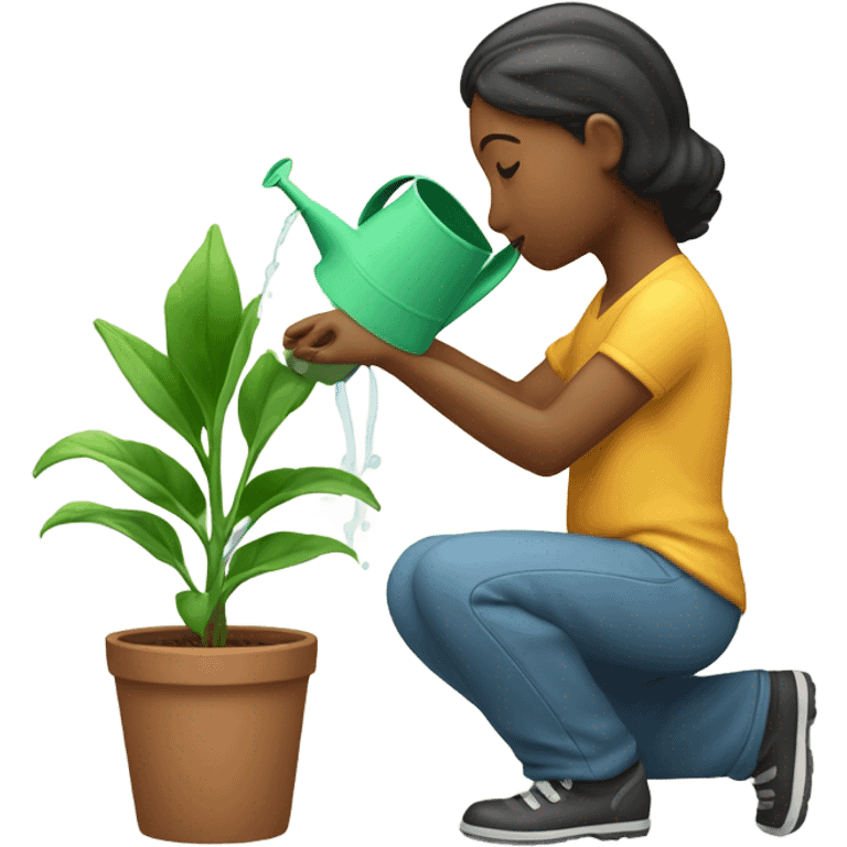 watering a plant  emoji