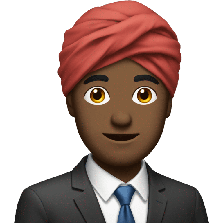 Guy in suit with a turban emoji