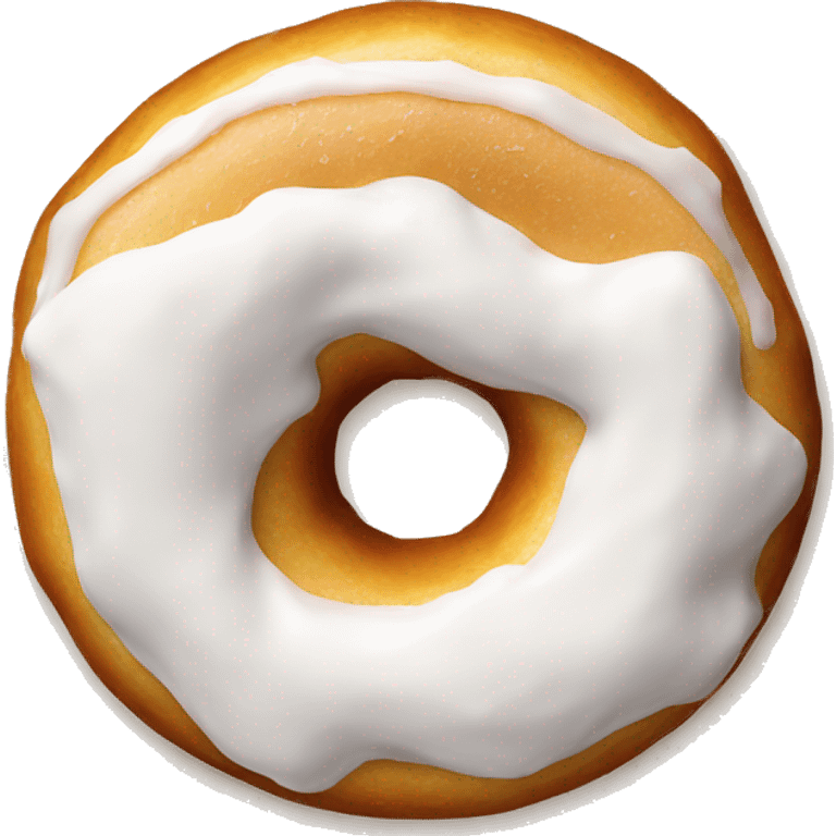 Donut with sticky white stuff on it emoji