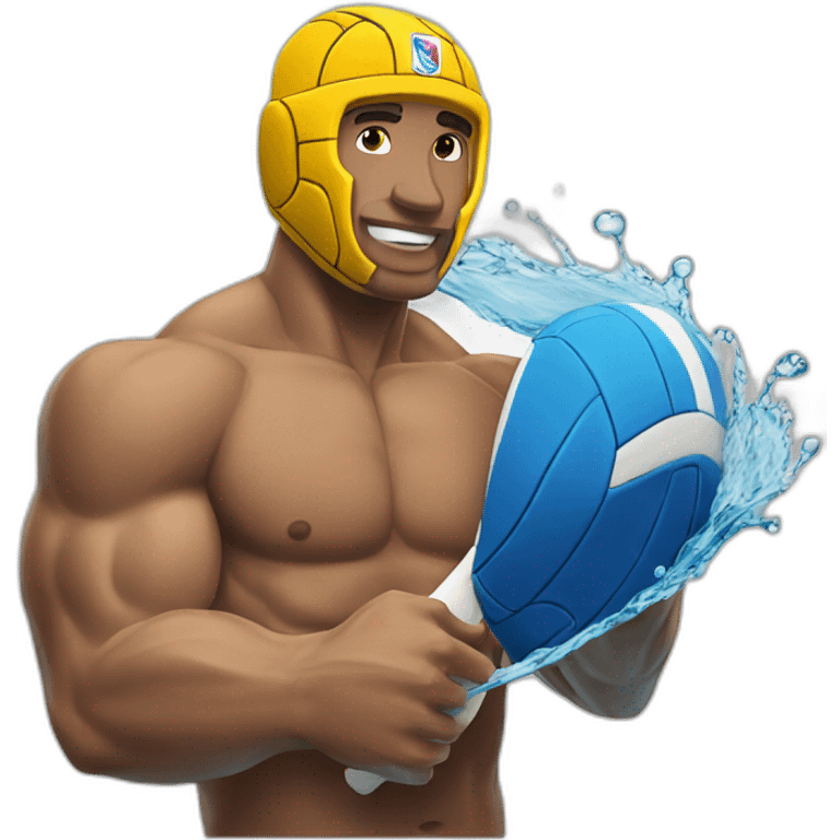 Muscular water polo player emoji