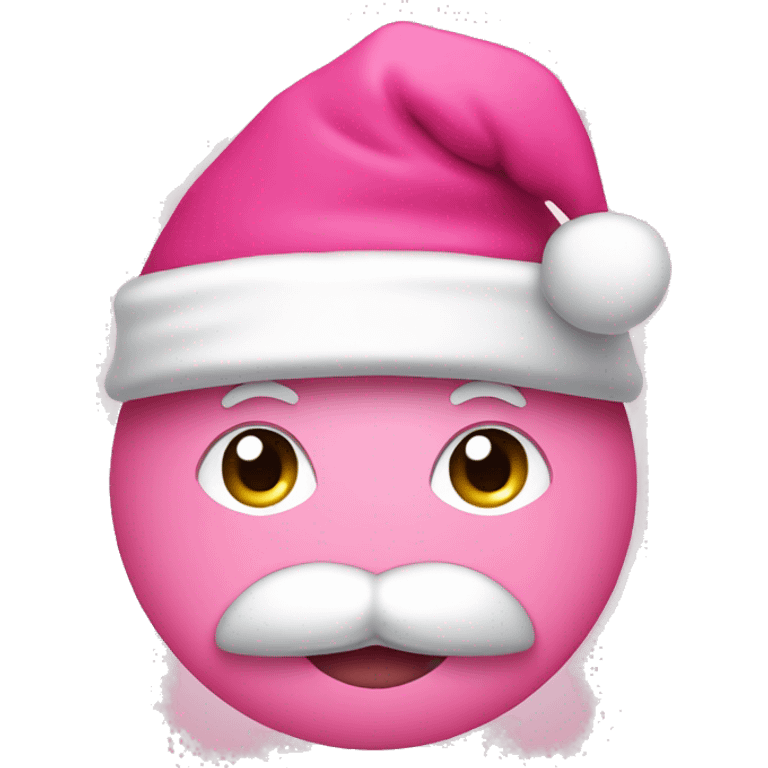 Pink heart with a Santa hat  emoji